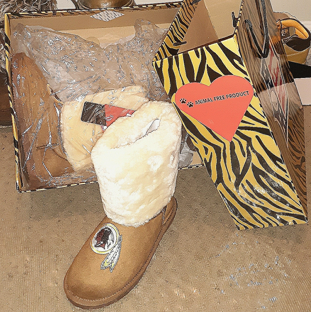 Authentic Redskins logo Ugg type boots